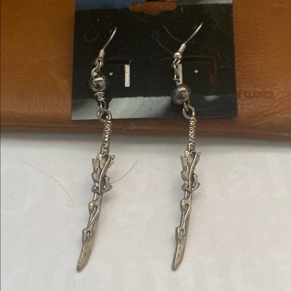 Silver Dagger Earrings